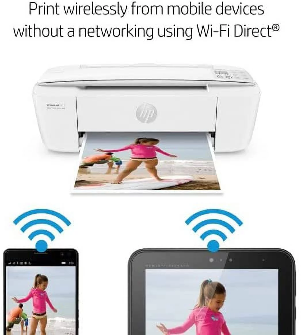 HP DeskJet Wireless Color Inkjet Printer W LCD, Print Scan Copy & Mobile Printing