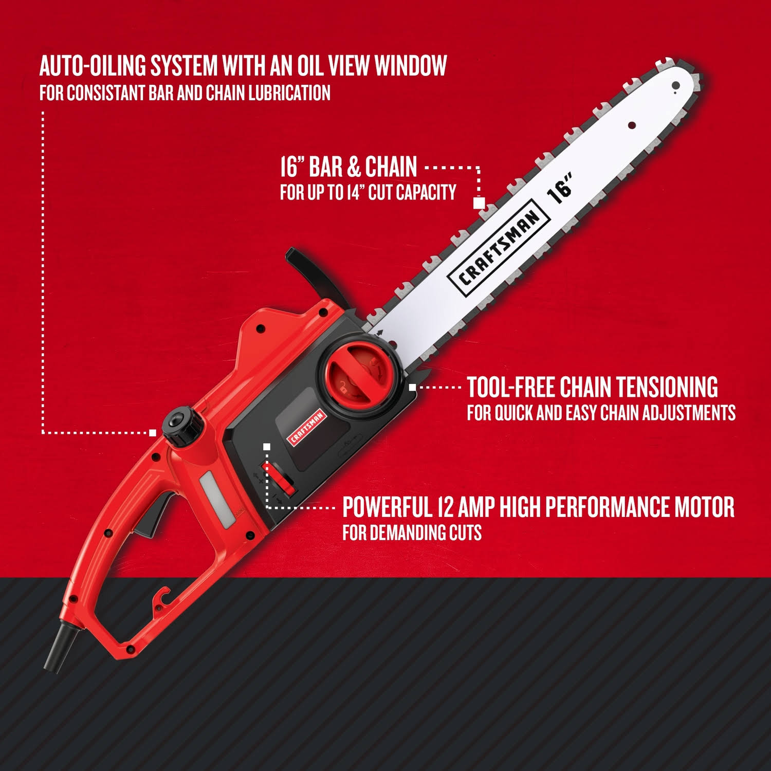 Craftsman Chainsaw, 16 Inches CMECS600