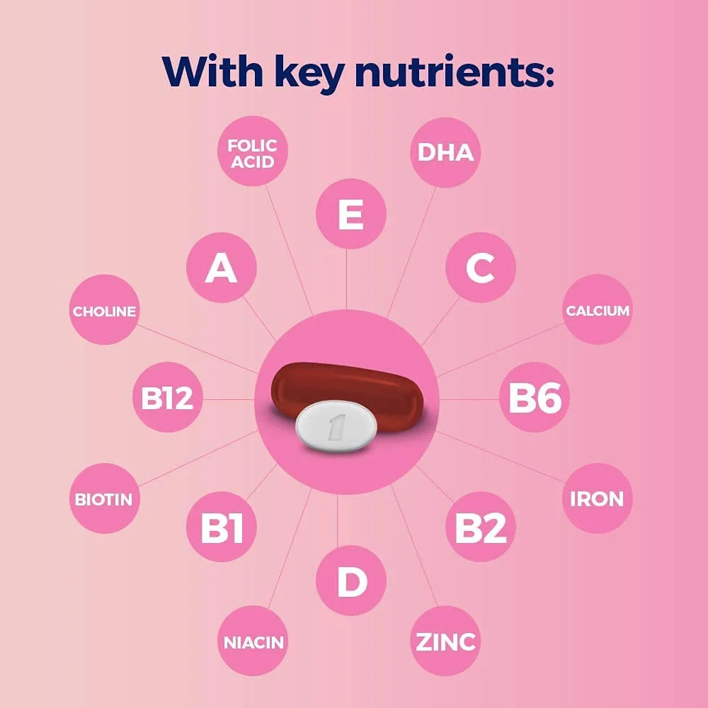 One A Day Womens Prenatal Advanced Complete Multivitamin with Brain Support (Pack of 32)