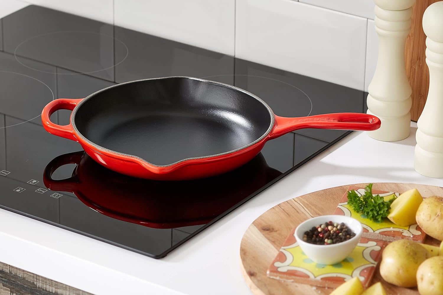 Le Creuset - LS2024-237D Le Creuset Signature Cast Iron Handle Skillet, 9, Deep Teal