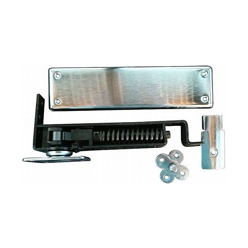 Bommer 7812 7800 Series 3-15/16x22 x 9-1/8x22 Double Action Medium Duty Floor Mount Satin Chrome