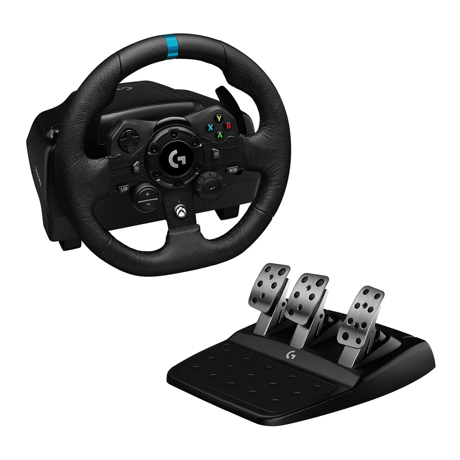 Restored Logitech G923 Racing Wheel and Pedals for Xbox X Xbox One and PC 941000156, (Refurbished)