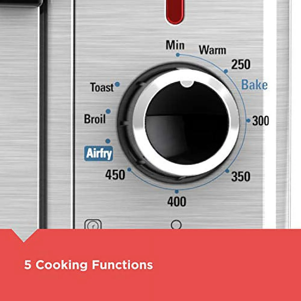 BLACK+DECKER Crisp 'N Bake Air Fry Toaster Oven, Stainless Steel, TO3215SS, 6 Slice