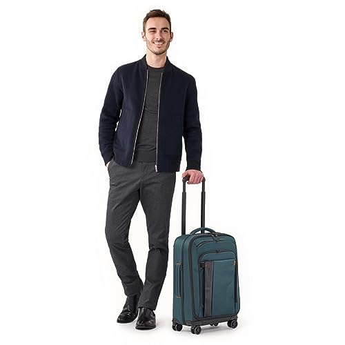 Briggs & Riley Domestic 22" Carry On Expandable Spinner - Luggage for Travel, Suitcases with Wheels, Softside Rolling Bag for Men & Women, Self-Repairing Zipper - ZDX Collection, Hunter