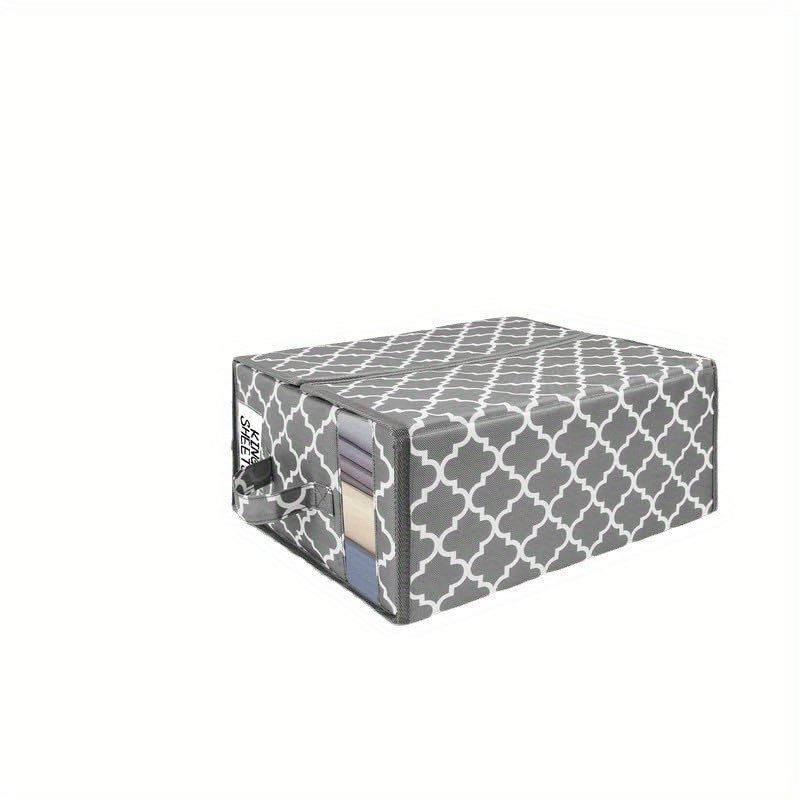 BedSheet Organizers &amp; Storage Foldable Organizing Box, Household High-Capacity Clothes Blanket Organizer Bag, For Organizing Bedrooms Wardrobes Clothes Baskets Under-Bed Storage Container