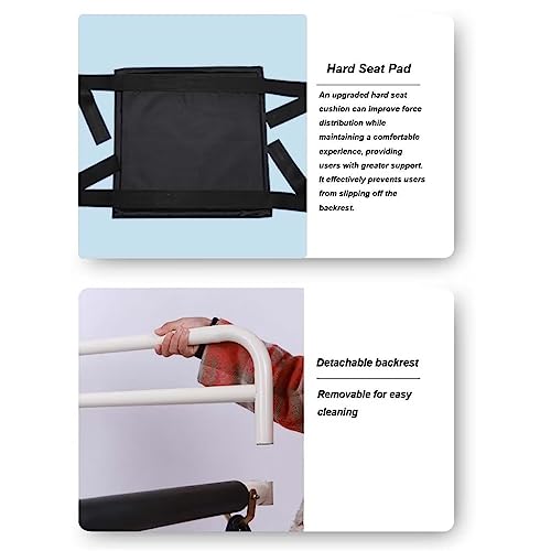Patient Lift for Home, Width and Height Adjustable Multifunctional Patient Lift Transfer Chair Equipped a Cushion with Backrest, Easy to Assemble and Use, Safe and Stable, Capacity 209 lbs