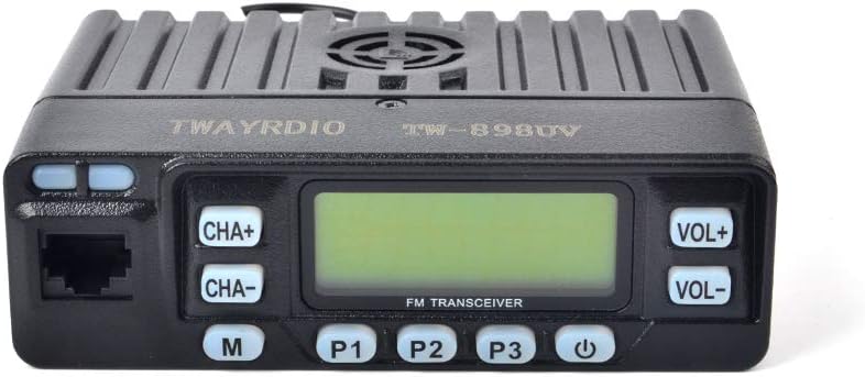 HYS TW898UV 25W Transceiver 136-174Mhz 400-470Mhz Dual Band 2Meter 70CM UHF/VHF 199CH CTCSS DCS Car Mobile Vehicle 2-Way Ham Radio + Program Cable and Software+ Tri Band Telescopic Antenna