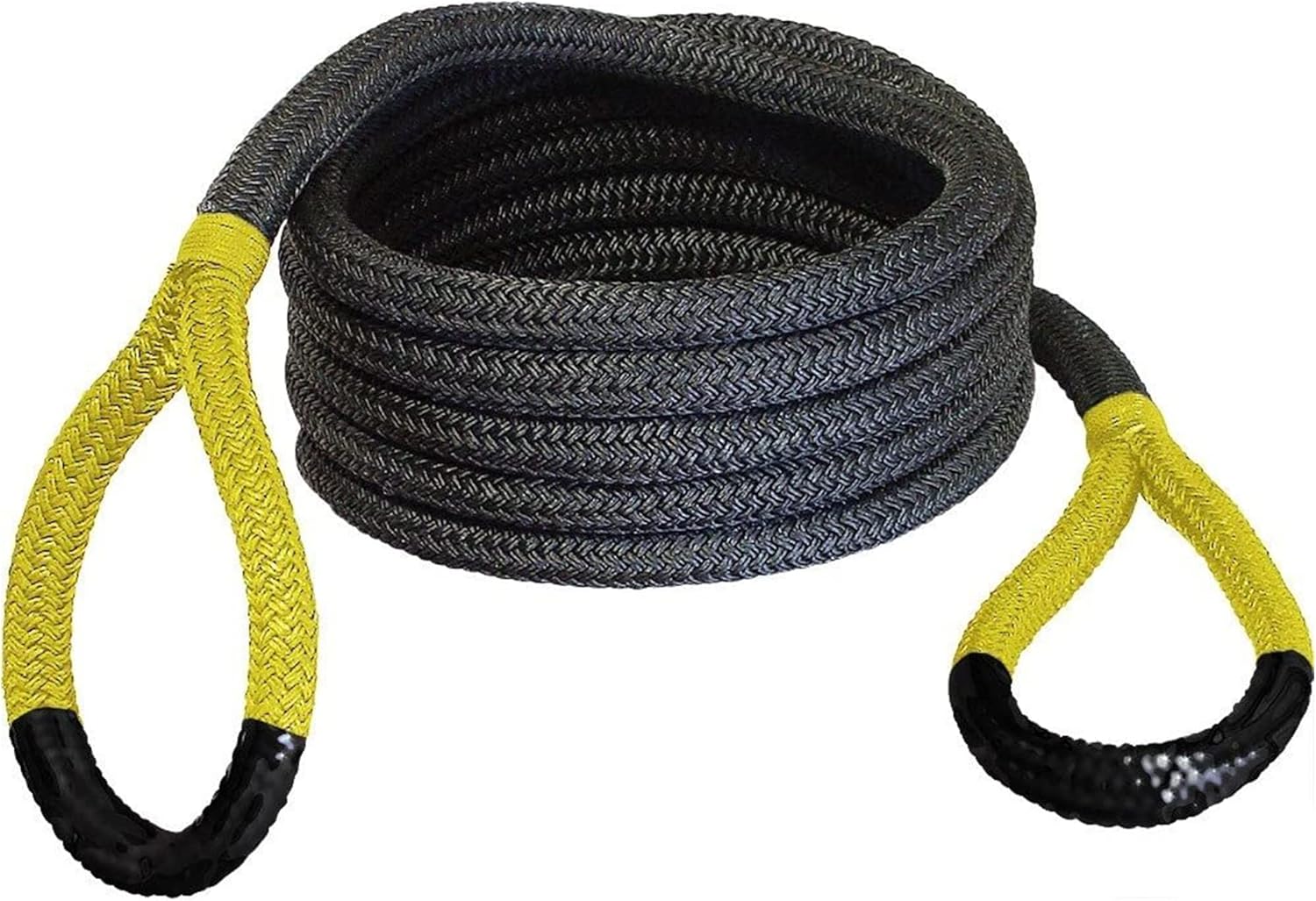 Bubba Rope Sidewinder Xtreme Model 176653YL Off-Road Power Stretch Kinetic Kit 5/8 x 20 ft. Recovery Rope with Breaking Strength of 14000 Lb. in Yellow / Black Color