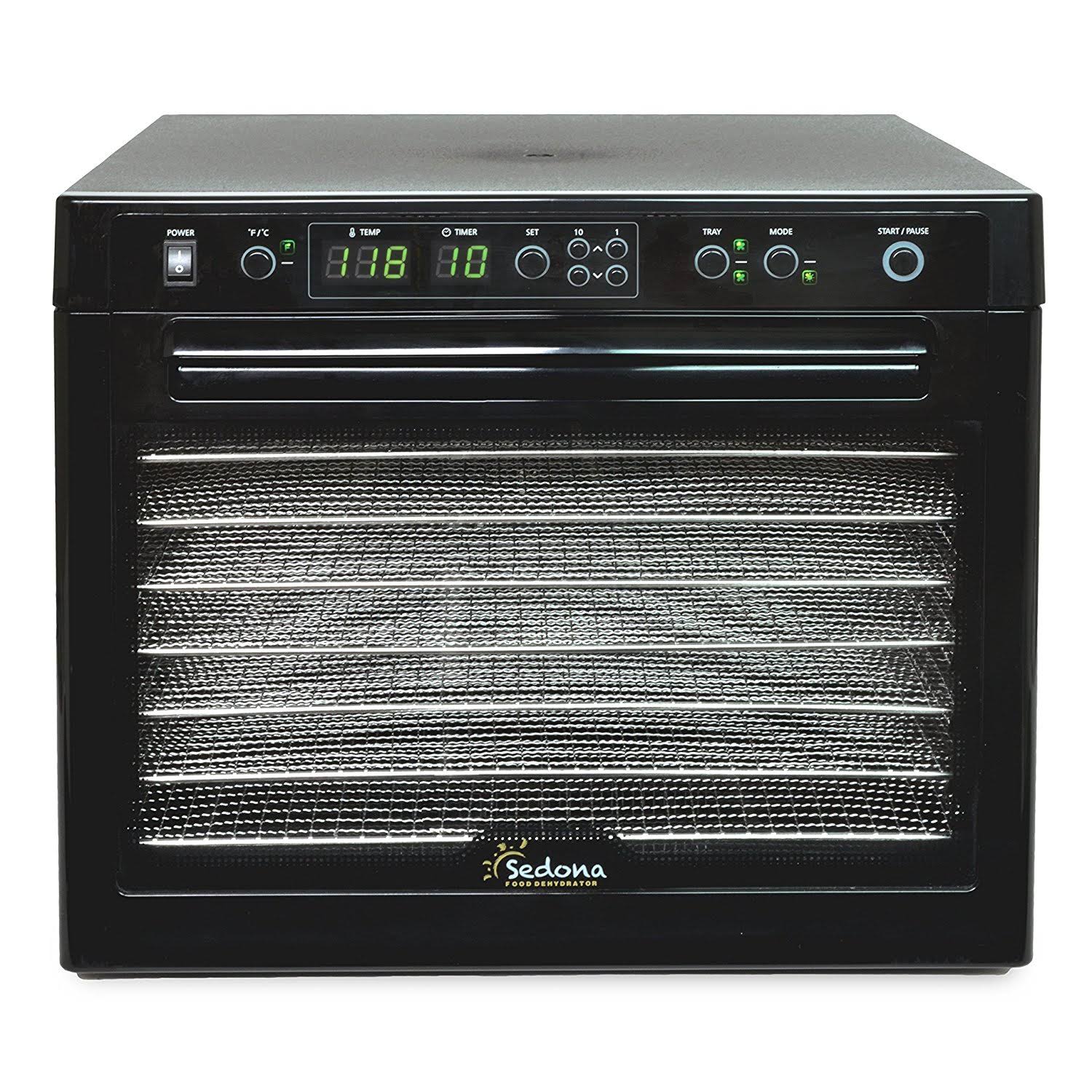 Tribest Sedona Classic SD-S9000-B Digital Food Dehydrator with Stainless Steel Trays, Black