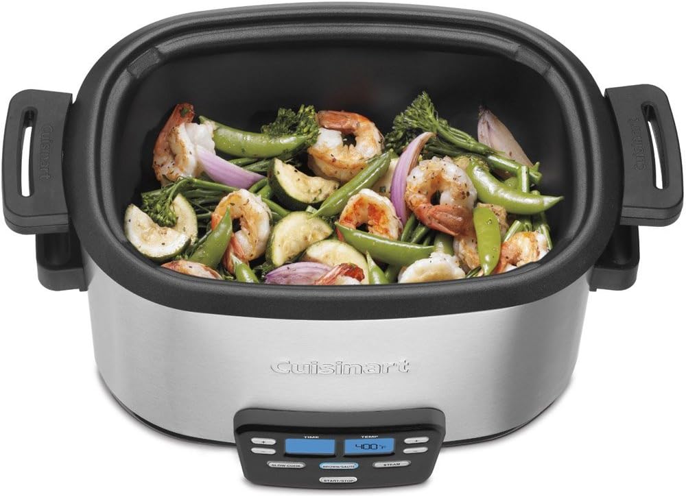 Cuisinart 3-In-1 Cook Central Multi-Cooker, Slow Cooker, Steamer - Renewed