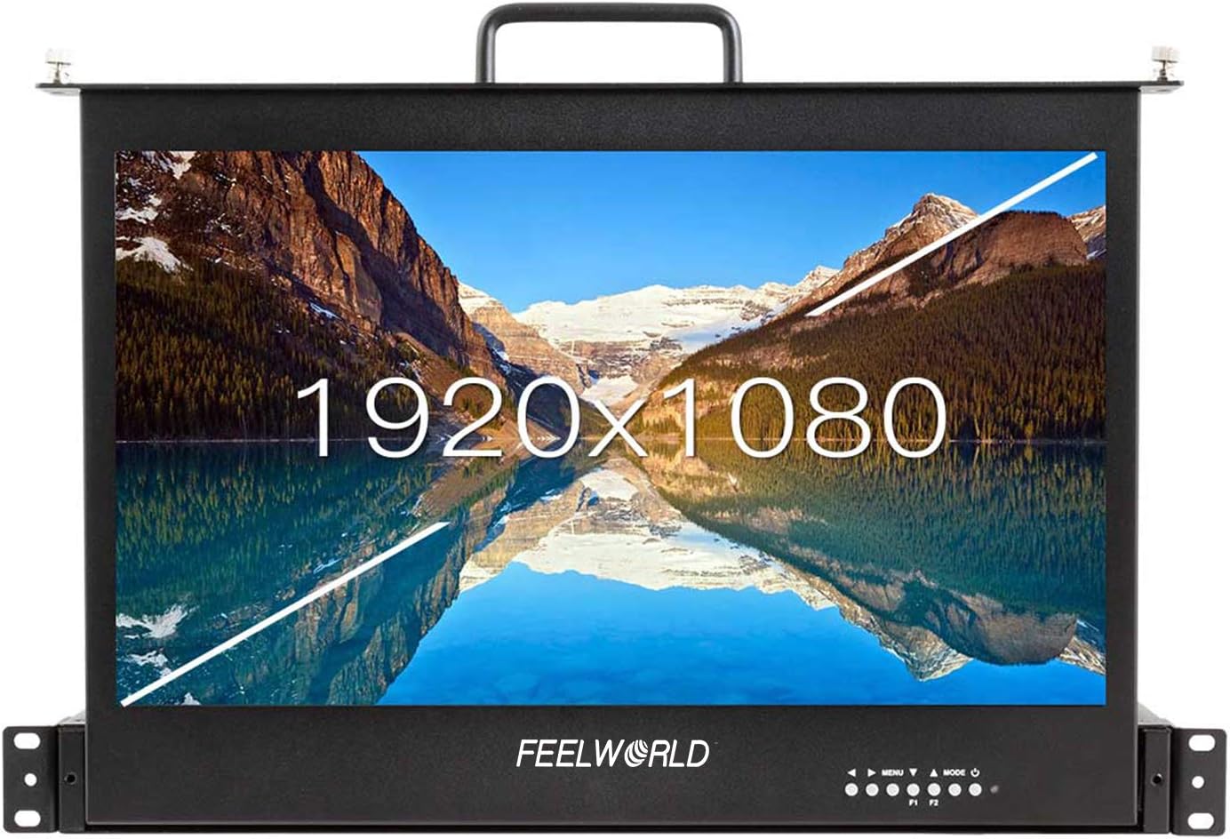 FEELWORLD 17.3 Inch Pullout Rackmount Monitor 1RU Full HD 3G-SDI/HDMI 1920x1080 FW173-HD-56 (3G-SDI/HDMI)