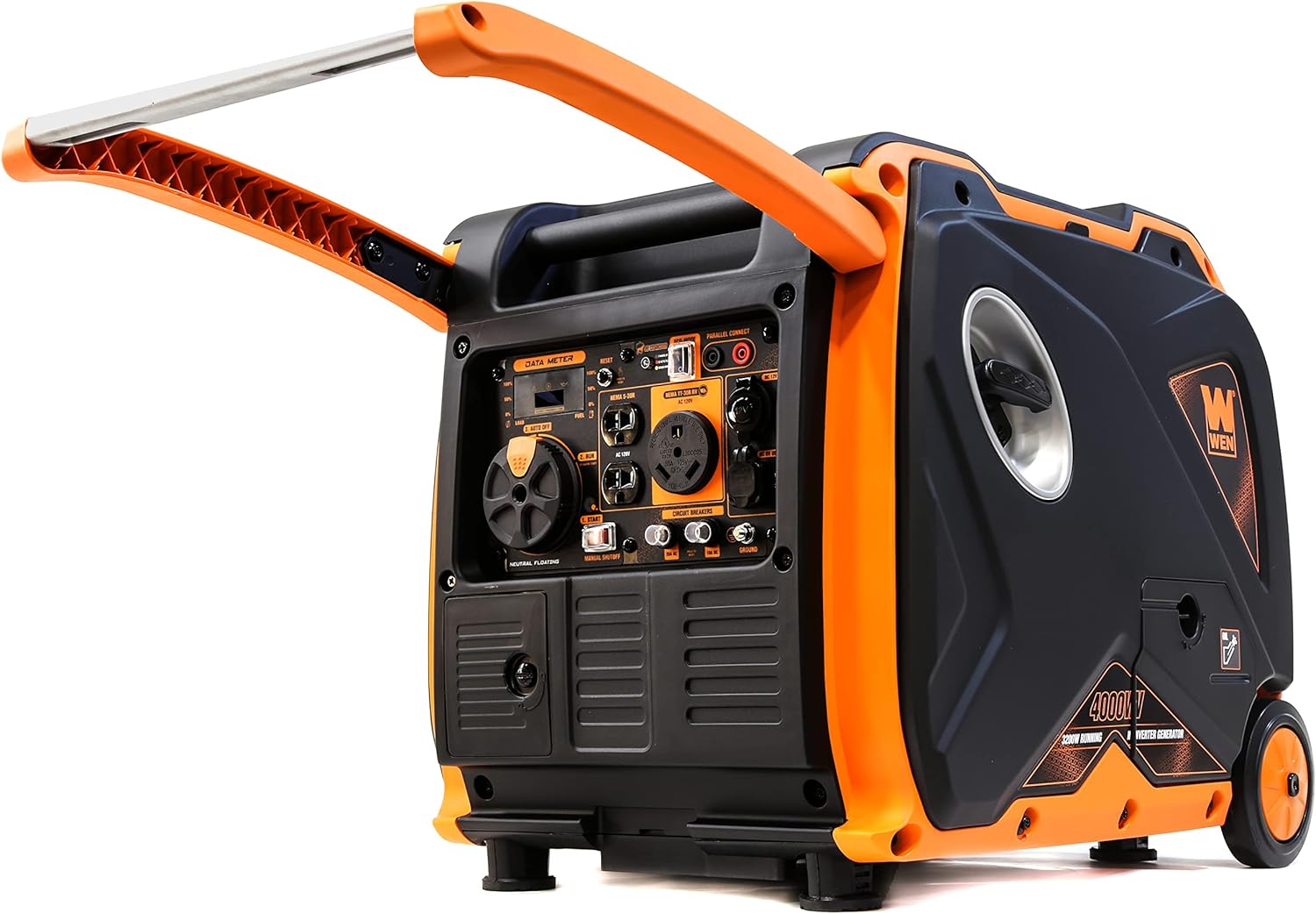 WEN 56400iX 4000-Watt Inverter Generator with Fuel Shut-Off and CO Shutdown Sensor, Black