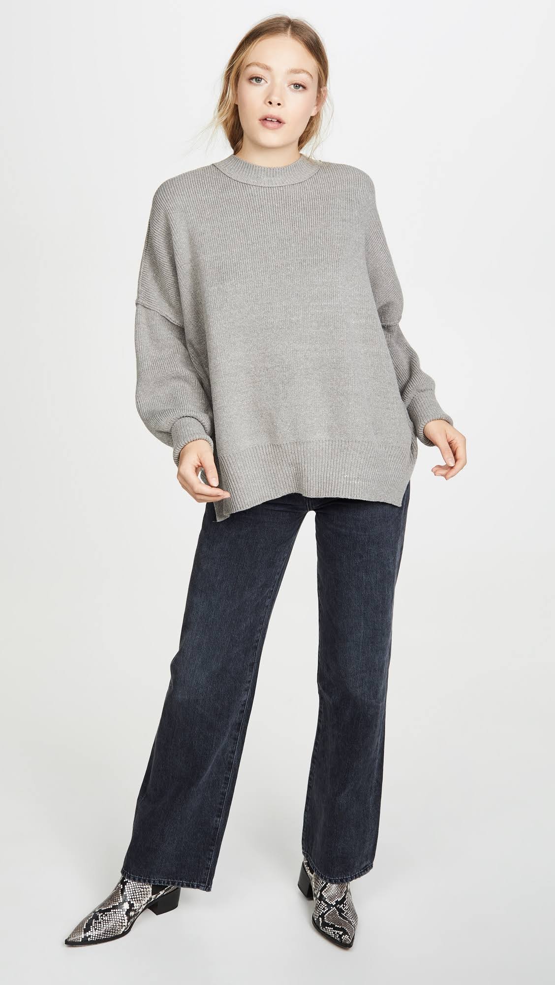 Easy Street Tunic by Free People, Heather Grey, L
