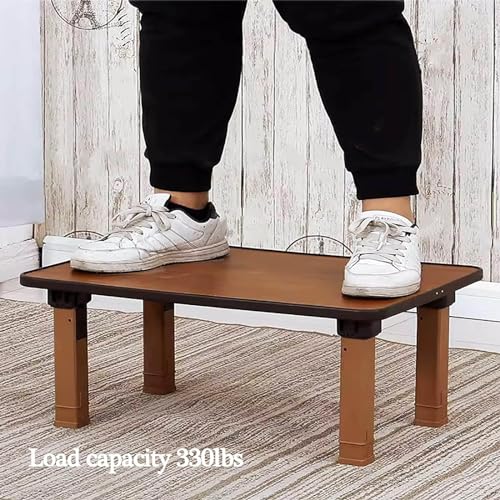 N/A Japanese-Style Square Folding Tea Coffee Table, Adjustable Low Table for Sitting on The Floor, for Tatami Sitting on The Floor Bedroom,70 * 70cm