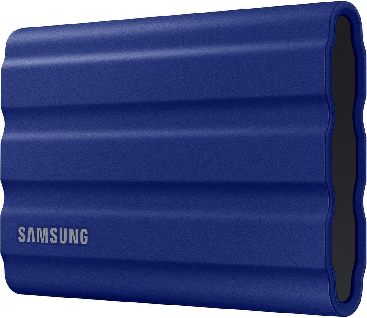 Samsung T7 Shield 2TB USB 3.2 Gen 2 Type-C Portable External SSD, Blue, with HD-2 Drive Case
