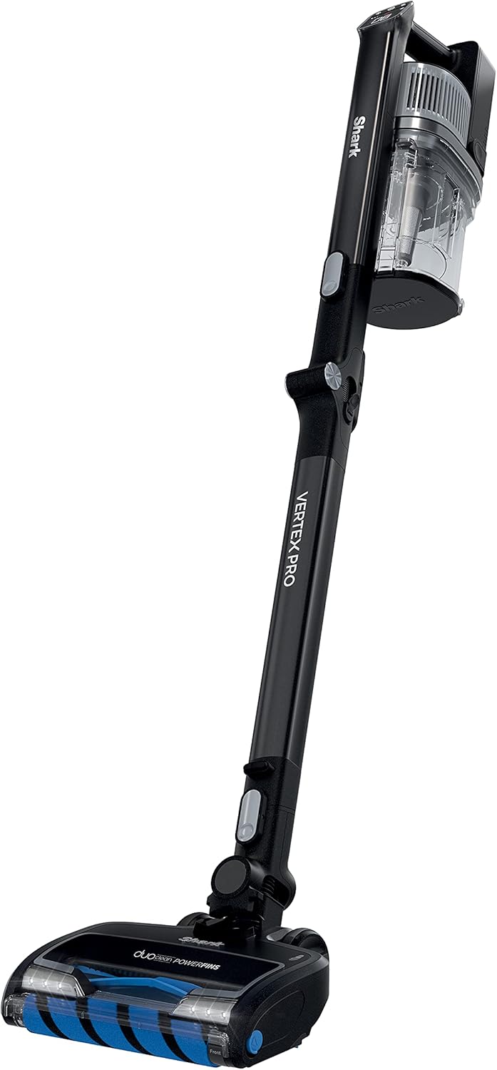 Shark IZ462H Vertex Ultra Lightweight Cordless Stick Vacuum with DuoClean PowerFins, Crevice, Pet Multi-Tool, Anti-Allergen, Brush, Removable Handheld, Flex, 60 min Runtime, Blue
