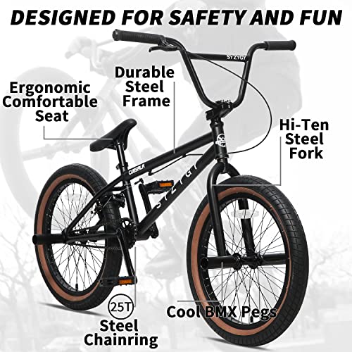 Syzygy 20 Inch Freestyle BMX Bike Bicycles for Ages Over 6 Years Old Boys Teen and Beginner Riders, Multiple Color