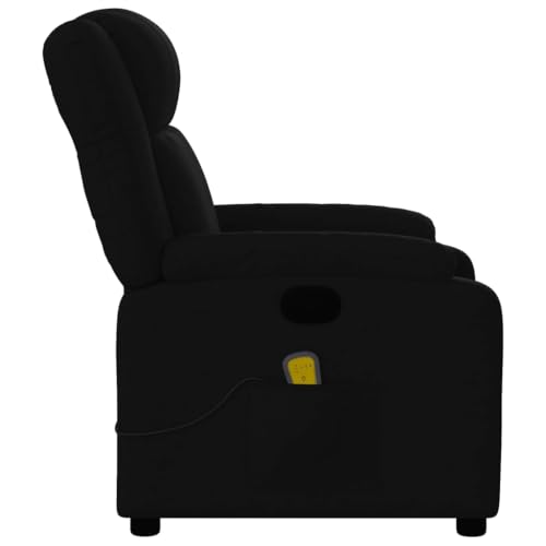 Massage Recliner Chair Black Fabric,Massage Recliner Chair with 6Point Vibration Massage for Ultimate Comfort and Relaxation Living Room Armchairs, Recliners & Sleeper Chairs