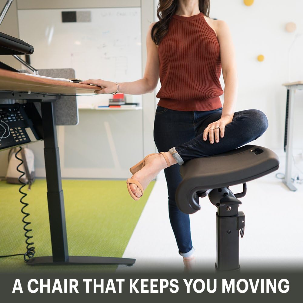 Best Standing Desk Chair for Leaning and Posture LeanRite Elite Ergonomic Back Pain Relief Includes Anti Fatigue mat (includes Xtra seat-cushion))