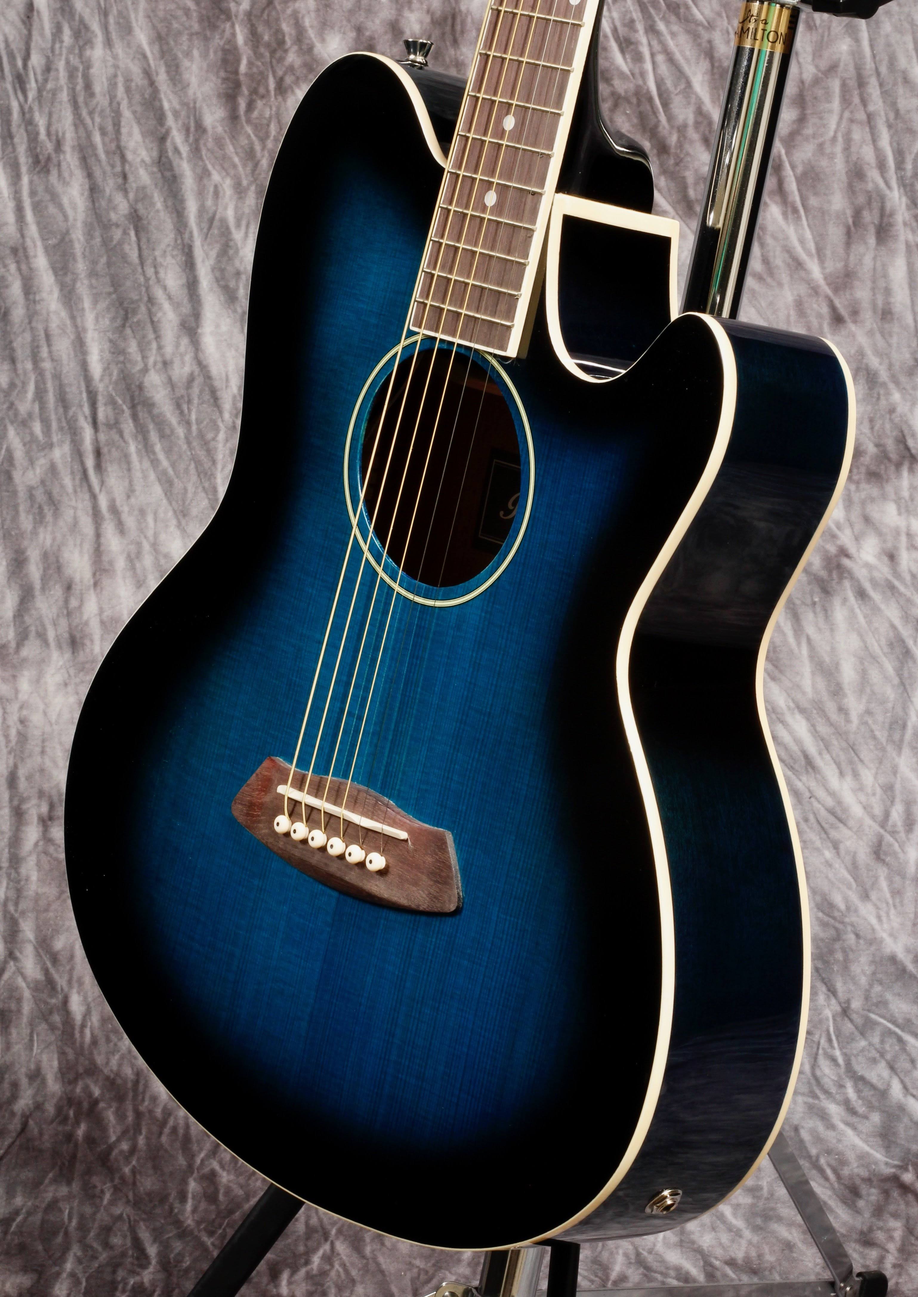 Ibanez Talman Acoustic Electric Guitar - Transparent Blue Sunburst