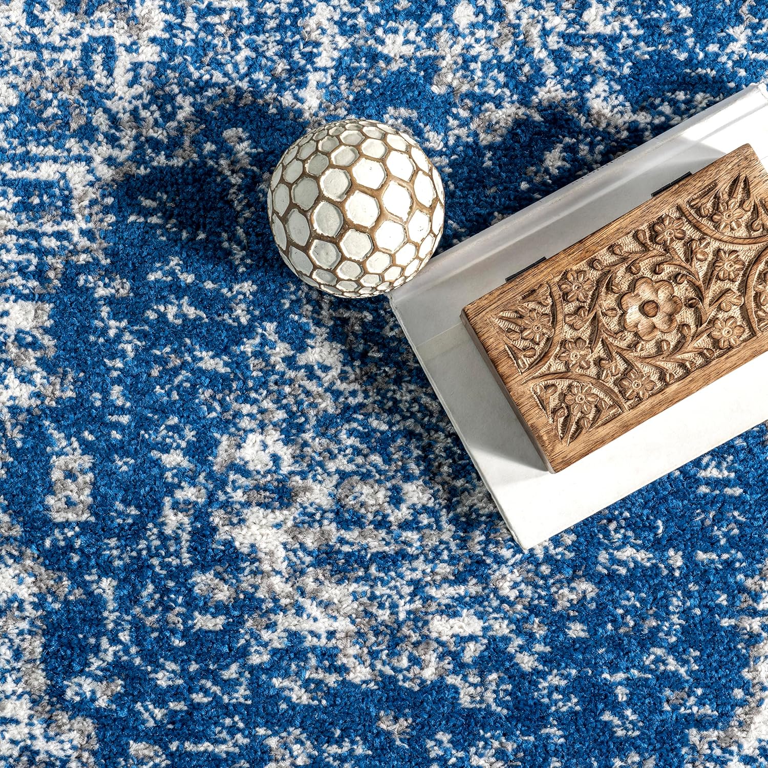 nuLOOM Verona Vintage Persian Area Rug, 10x14, Dark Blue