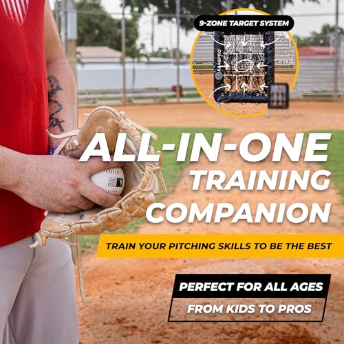 ALAGPRO® The Original 9 Hole Pitching Net with Strike Zone Pocket | Pitching Target for Baseball & Softball Pitchers