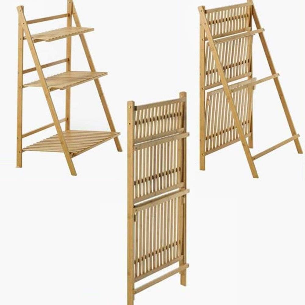 Plant Stands,Flower Pot Frame Folding Flower Stand,Wooden 3 Layer Bamboo Stand,Ladder Framenishings/100Cm