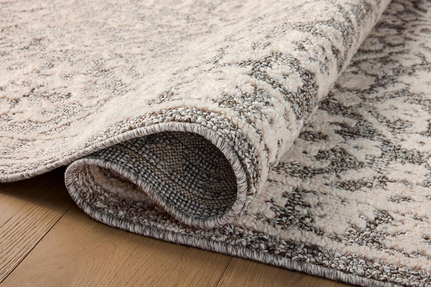 Loloi Magnolia Home by Joanna Gaines Gigi Collection GIG-01 Grey/Ivory 5'-3" x 7'-6" Area Rug