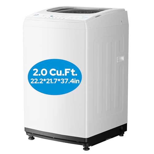 Smileader Washing Machine 2.0 Cu.Ft. Compact Full Automatic lavadora portatil for Apartments, RV, Dorms Portable Washer, White