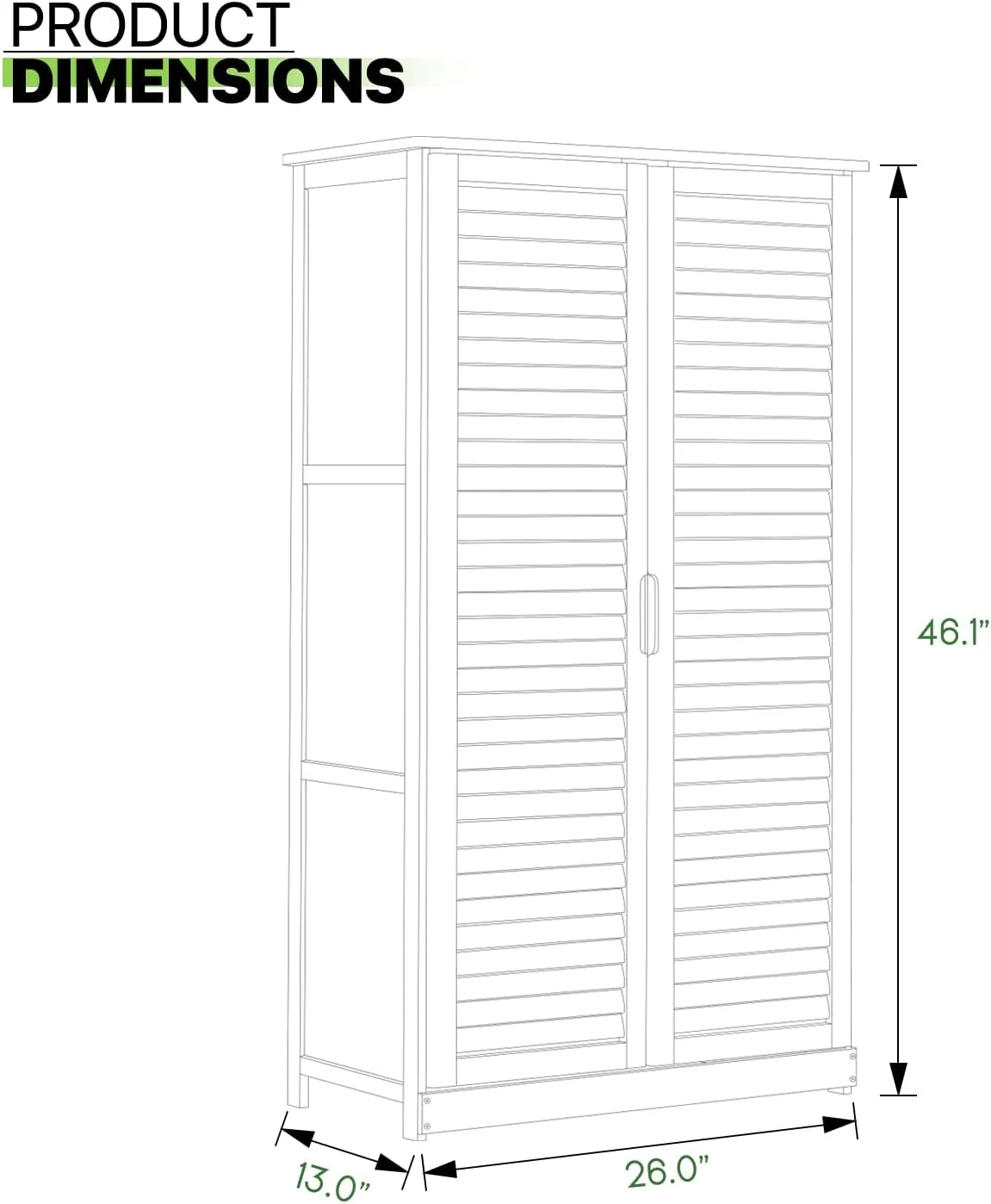 Tall Bamboo Shoe Storage Cabinet With Double Shutter Doors - Shelf Stand Organizer For Narrow Closet, Hallway, Living Room - Entryway standing Shoe Cabinet Organizer Storage Rack (Brown)