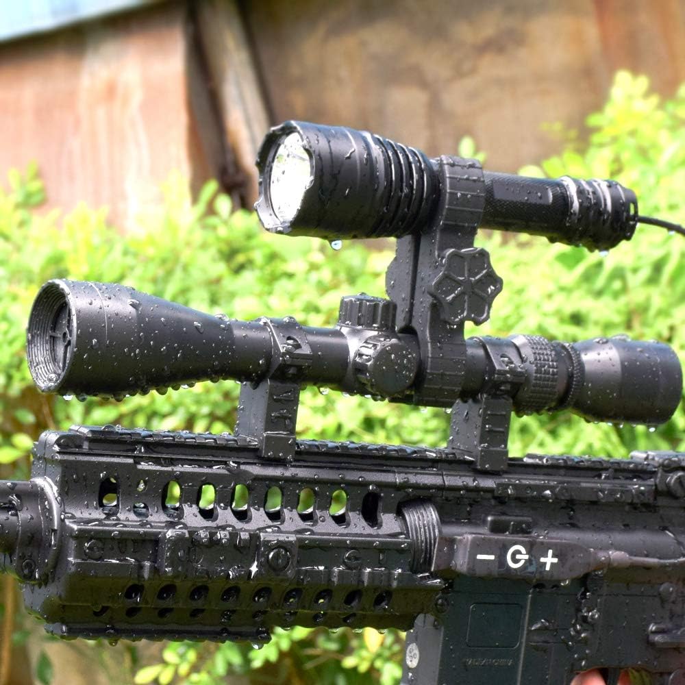 Odepro KL41Plus Hunting Flashlight Kit with Red Green IR850 White Interchangeable LED Modules, Long Range Scope Mount Predator Light with Remote Pressure Switch for Coyote Hog Varmint Night Hunt