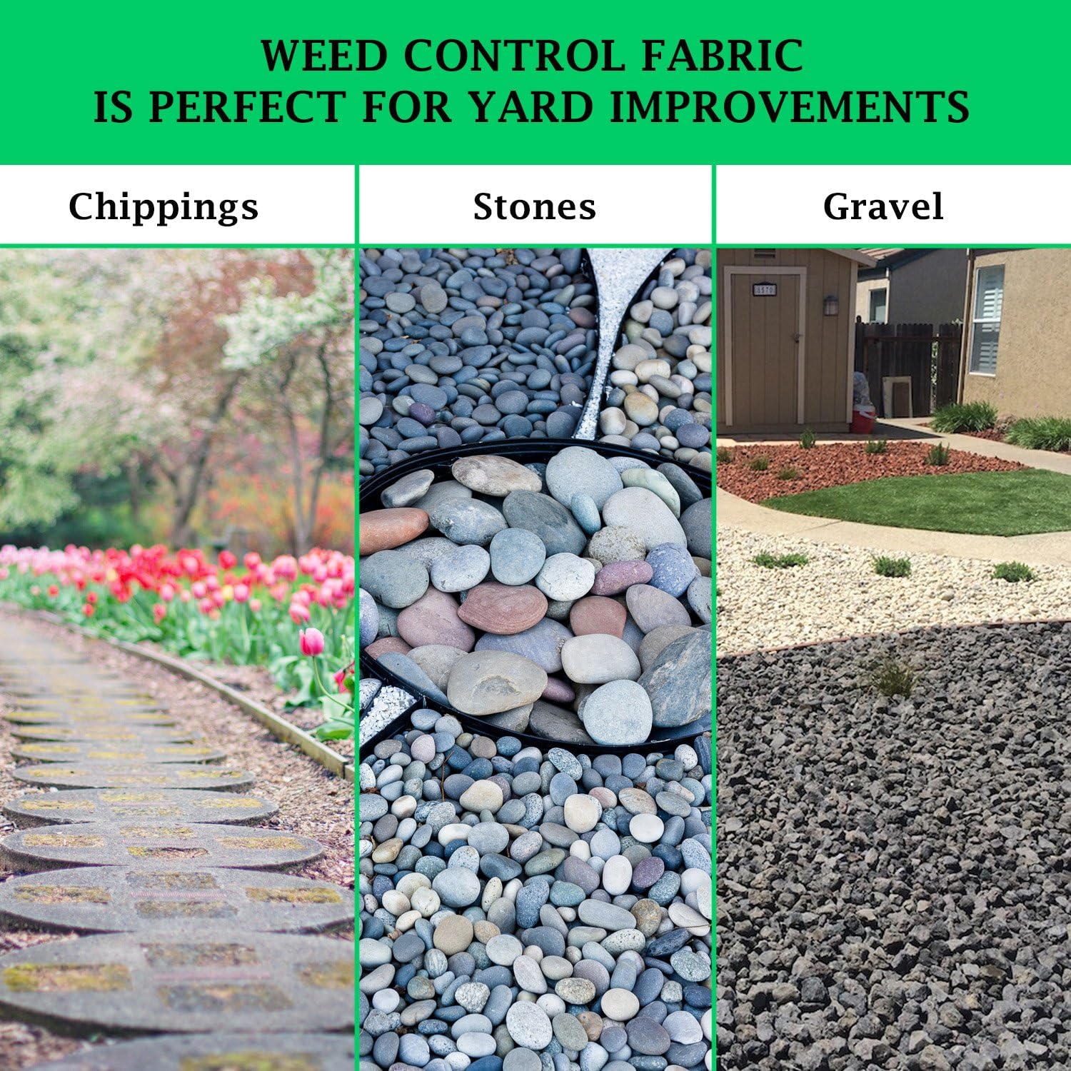 FLARMOR Landscape Fabric Heavy Duty - Weed Barrier Landscape Fabric - Weed Blocker - Garden Fabric Roll 1.8 oz - Commercial Weed Control Fabric 3 Ft X 300 Ft Pack of 2