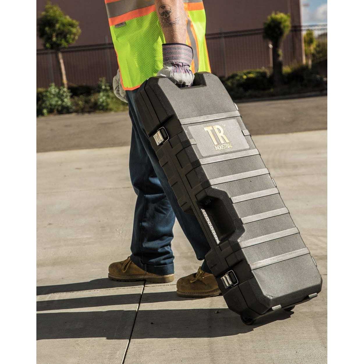 TR Industrial 11 Amp 31 lbs. Demolition Jack Hammer with Point, Flat and Spade Chisels