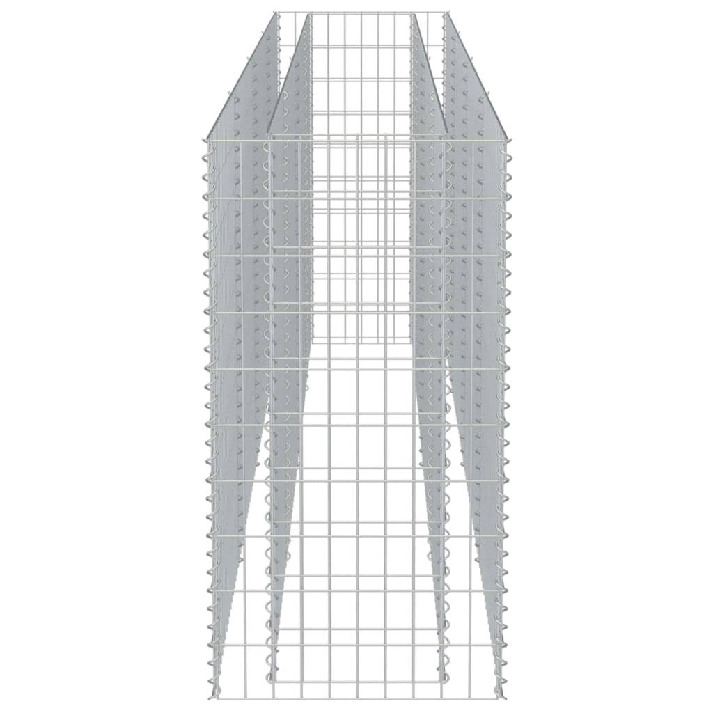 vidaXL Gabion Raised Bed Galvanised Steel 141.7x22x19.7x22x39.4x22