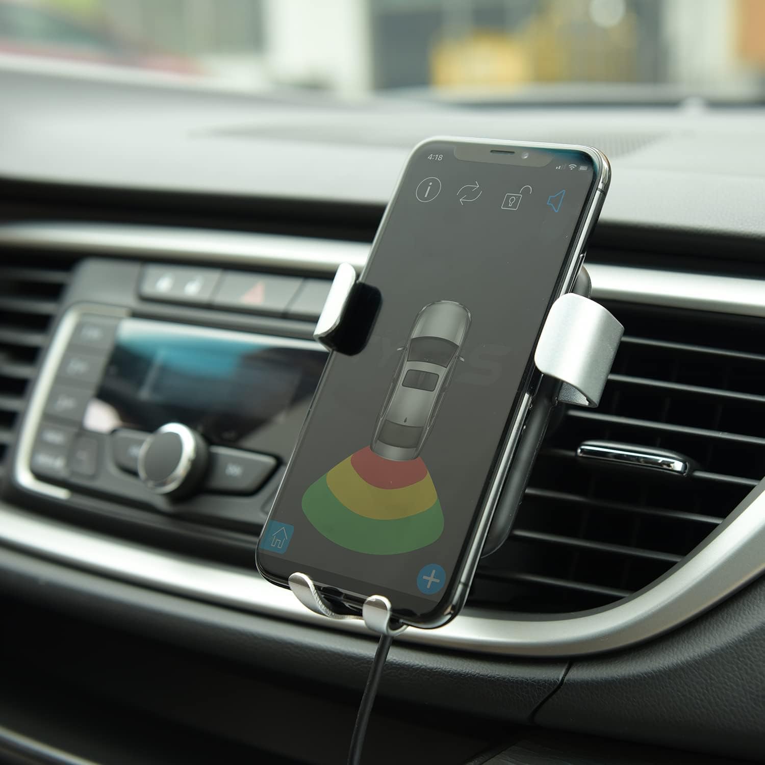 Type S Smart Wireless Parking Sensor, Bluetooth Solar Powered Wireless Parking Sensor Kit Car Vehicle Reversing Radar System