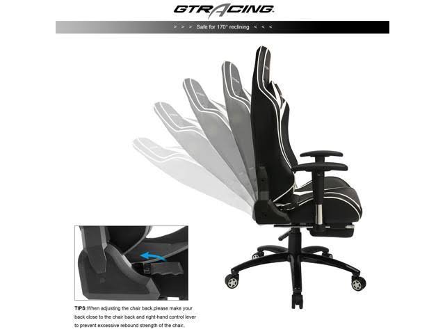 GTRACING Gaming Chair with Footrest High Back Swivel Computer Office