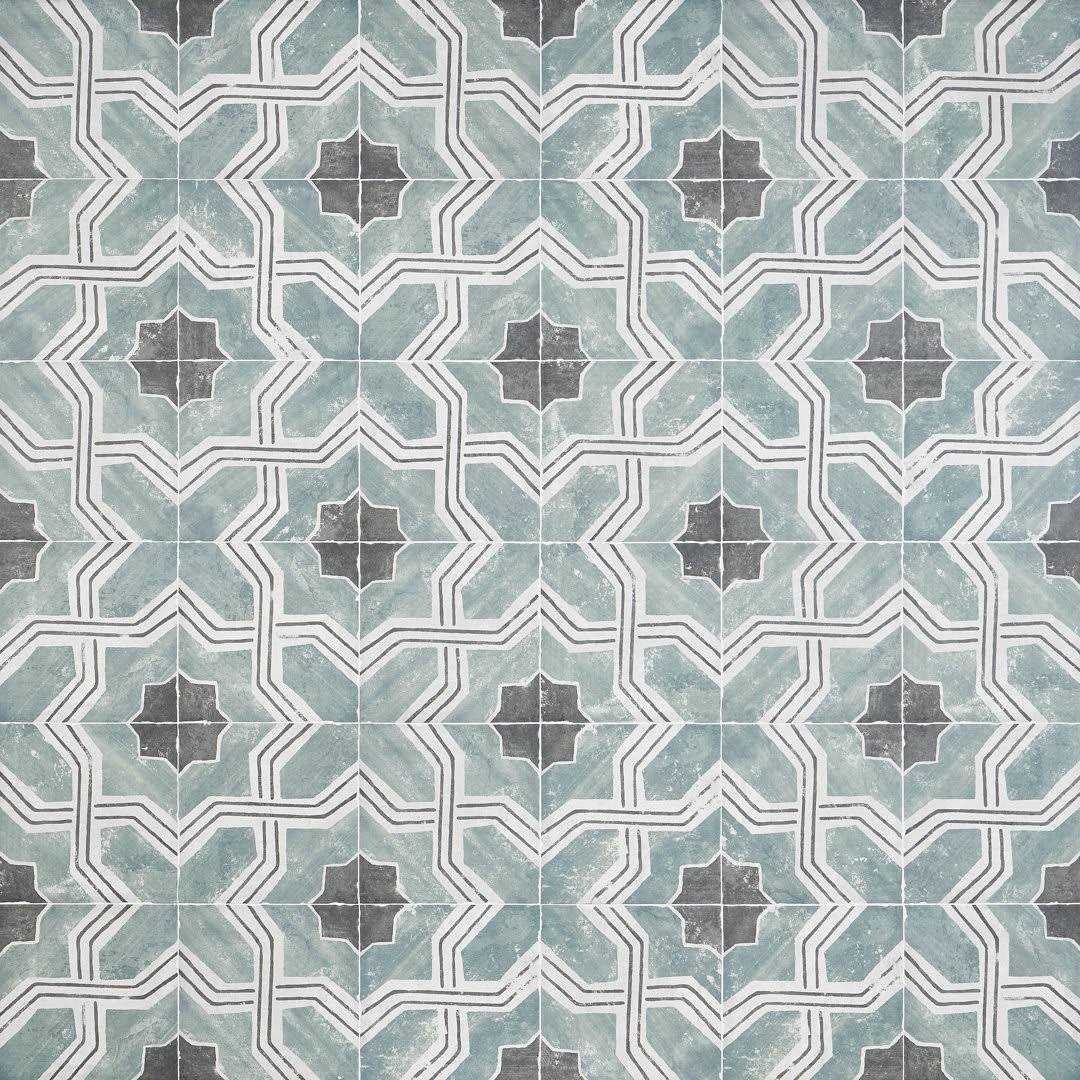 Ivy Hill Tile Patras Deco Iberia 7.87 in. x 7.87 in. Matte Porcelain Floor and Wall Tile