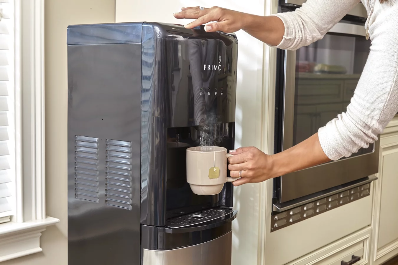 Primo Deluxe Water Dispenser Bottom Loading, Hot/Cold/Room Temp, Stainless