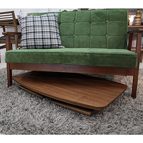 AZUMAYA Kotatsu Heater Folding Legs Table W36.0 x D20.0 x H14.5 Inches Natural Oak and Rubber Wood Material Home and Living Herringbone Pattern Table Top Wood Brown Color KT-111