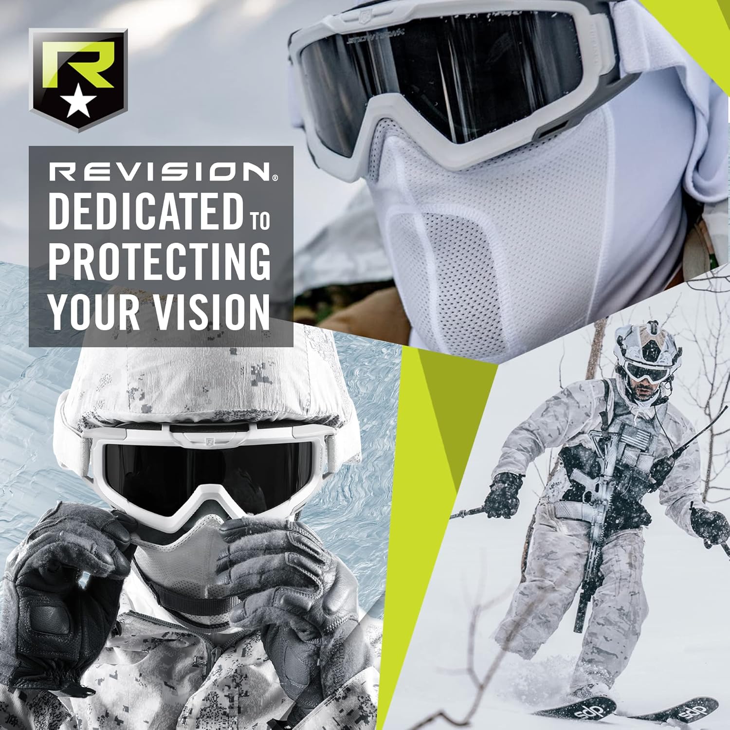 Revision Military Snowhawk Basic Goggle System - Clear, Black, One Size - Anti Fog Eye Protection Military Goggles