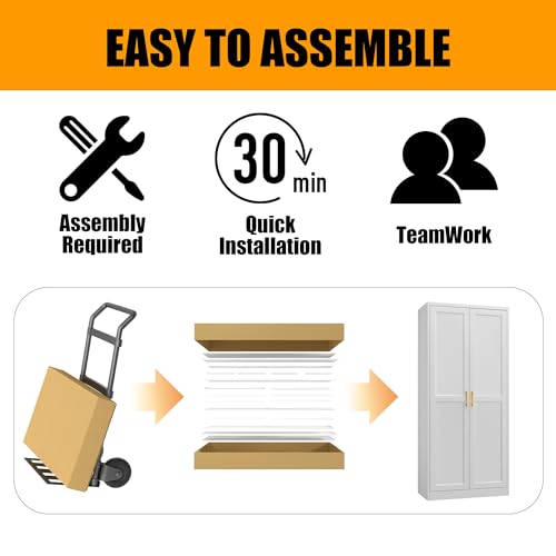 71" Tall Metal Storage Cabinet, Kitchen Pantry Storage Cabinets with Doors and 4 Shelves, White Pantry Cabinet, Utility Kitchen Cupboard, Large Steel Cabinets for Dining Room, Office, Living Room