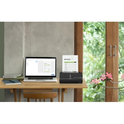 Epson - Workforce ES-C320W - Wireless Compact Desktop Document Scanner - 2-Sided Scanning and Auto Document Feeder - Paper and Card Scanner - Black
