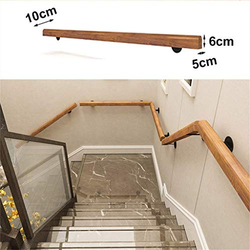 Handrail -Complete Kit(1ft-20ft). Elegant Solid Wood Stair Railings/Handrails, Villa Loft Interior Old Non-Slip Handles Family Access Hallway Fence, Pine (Size : 6ft)