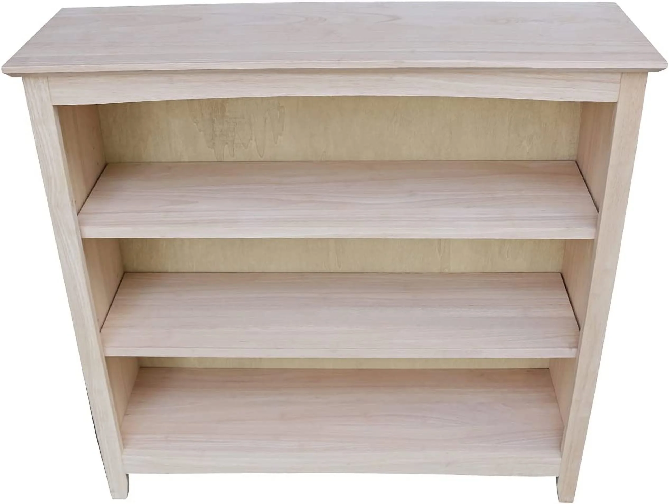 Wide Shaker Bookcase - 36 In H - Unfinished