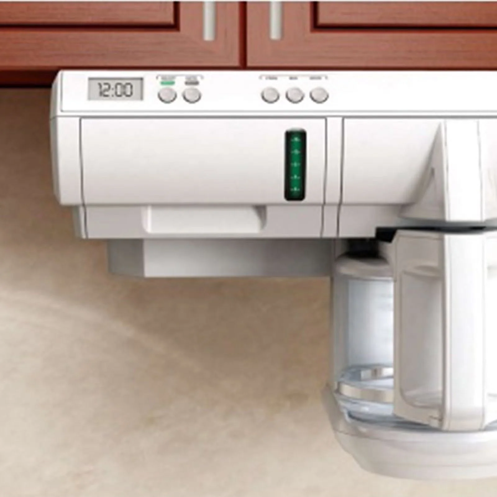 BLACK+DECKER SCM1000BD Spacemaker 12-Cups Coffee Maker, Glass Carafe, (White)