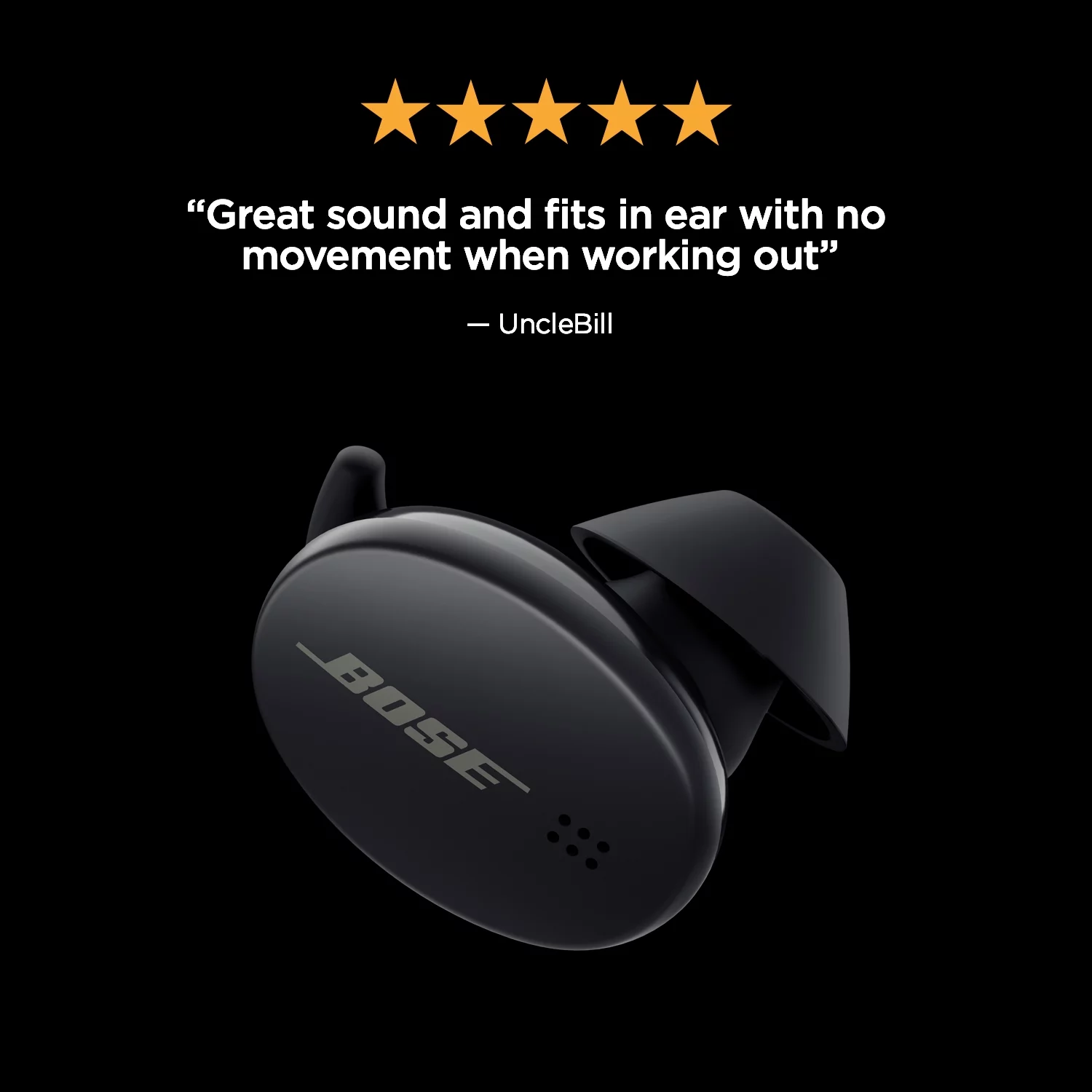 Bose Sport Earbuds True Wireless Bluetooth Headphones, Black