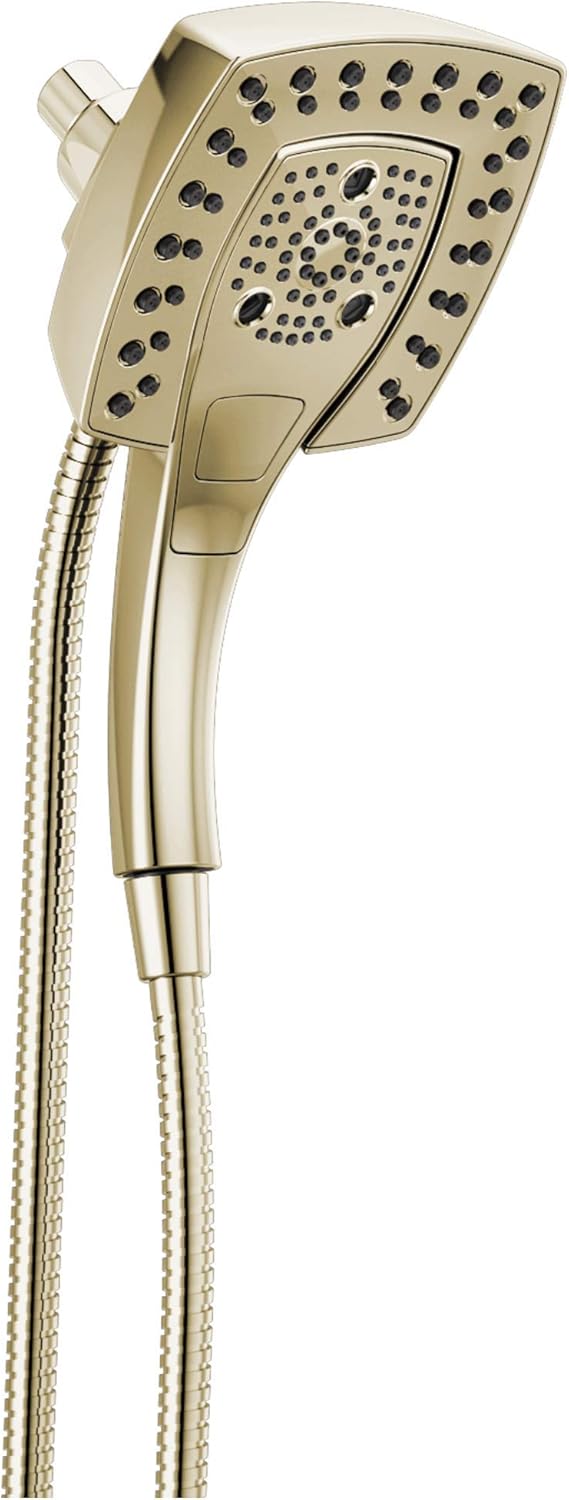 Delta 5-Spray In2ition 2-in-1 Dual Hand Held Shower Head with Hose, Magnetic Docking Handheld Shower Head, Champagne Bronze 58474-CZ25