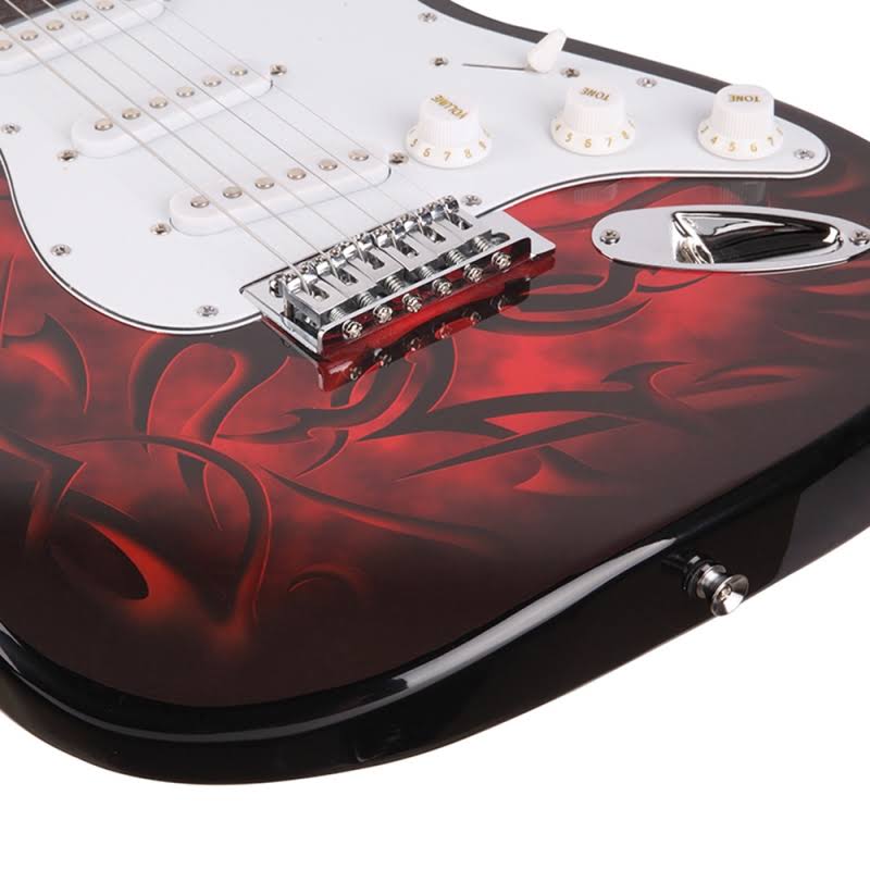 Glarry Gst-e Rosewood Fingerboard Electric Guitar Red