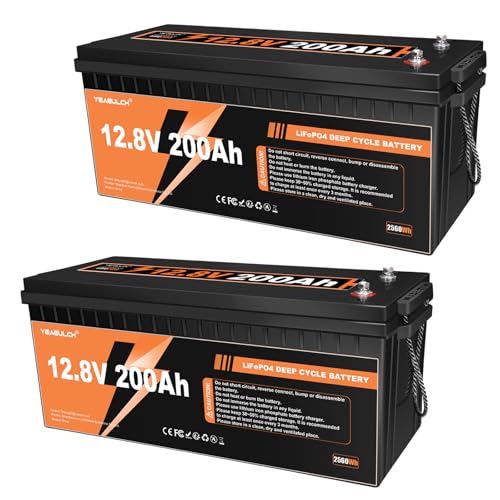 12V 300Ah LiFePO4 Lithium Battery, Built-in 200A BMS with 6000+ Deep Cycles Rechargeable 3840Wh Lithium Battery for RV Solar Marine Solar Panel Camping