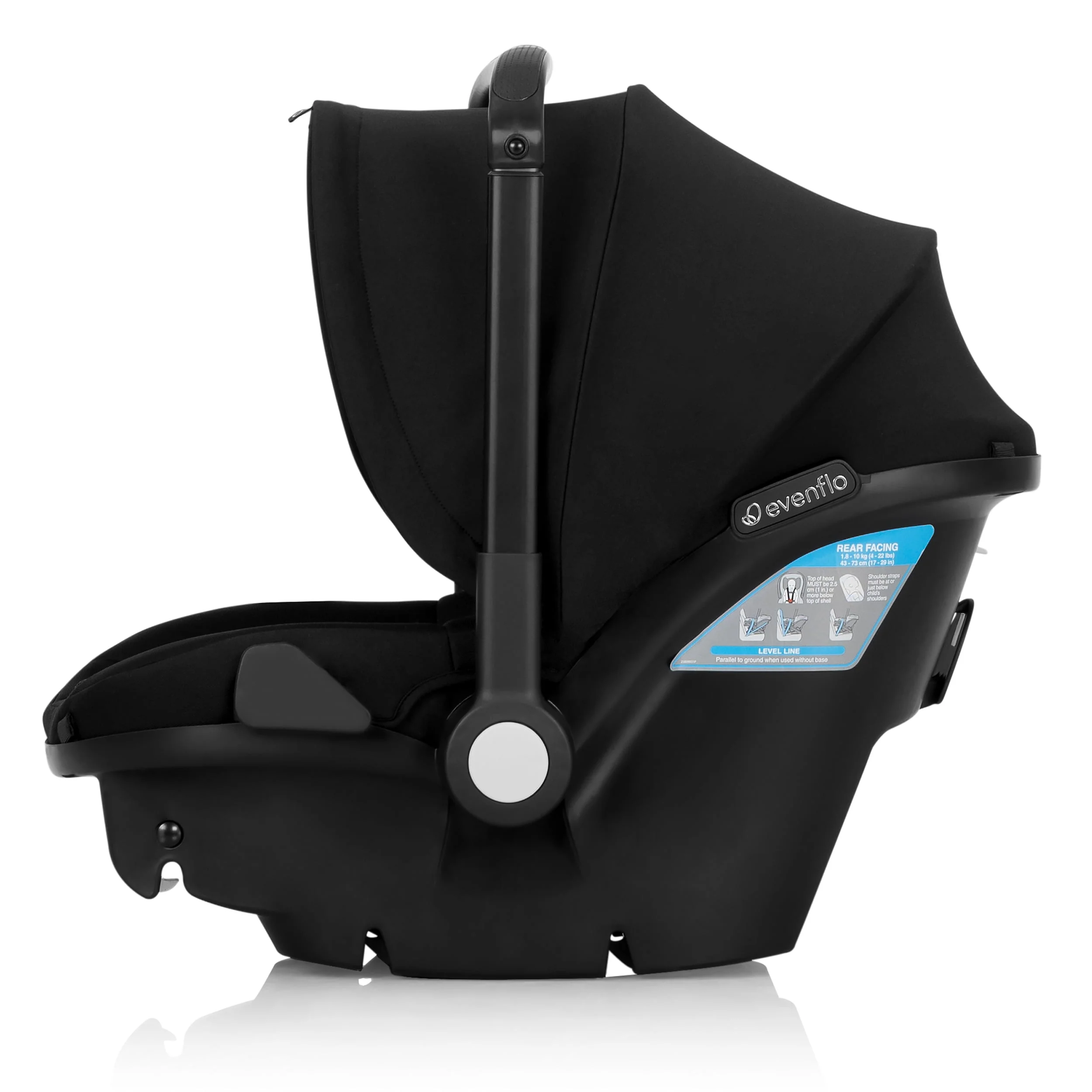 Evenflo Shyft DualRide Infant Car Seat and Stroller Combo (Beaufort Black), Unisex